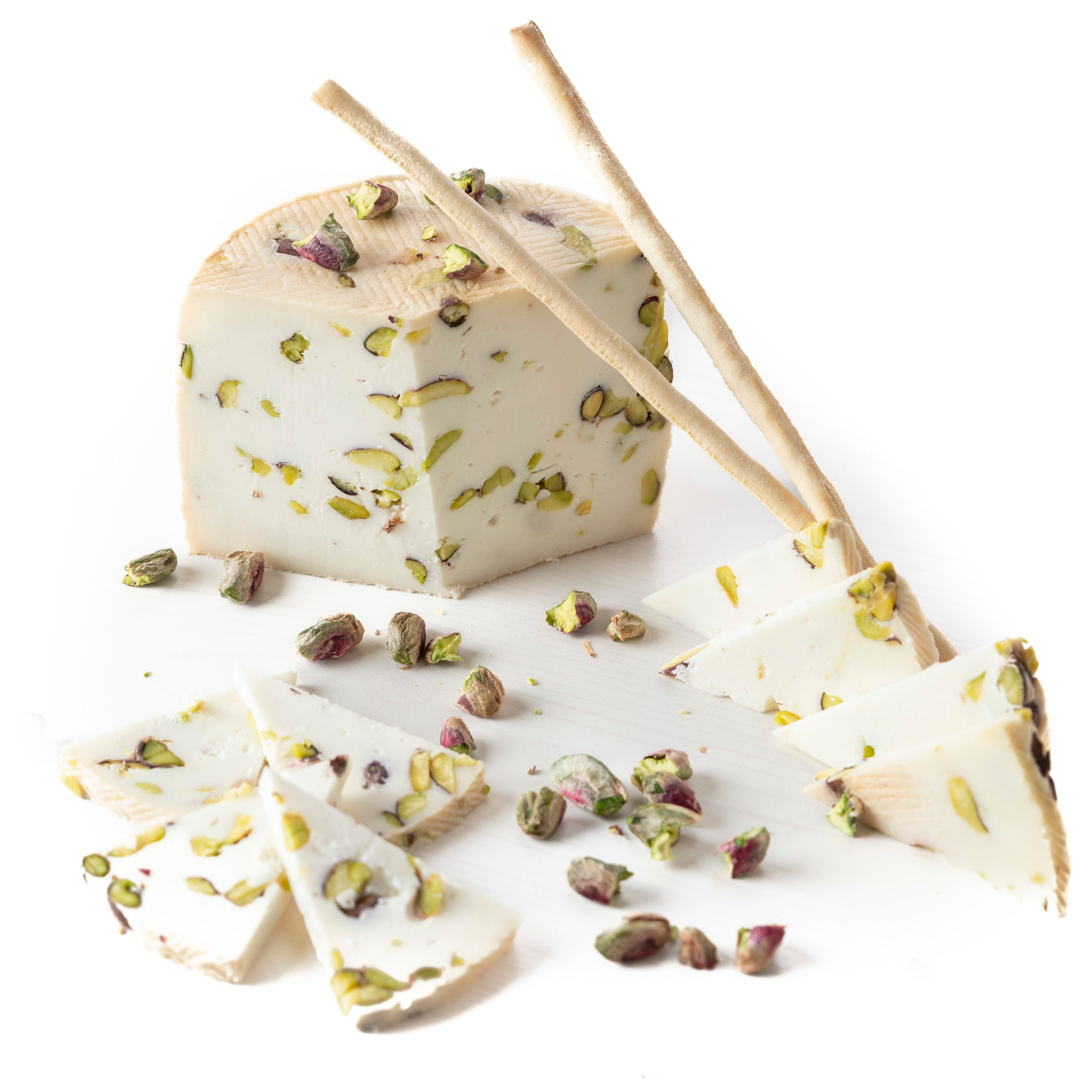 Queixo de cabra con pistachos