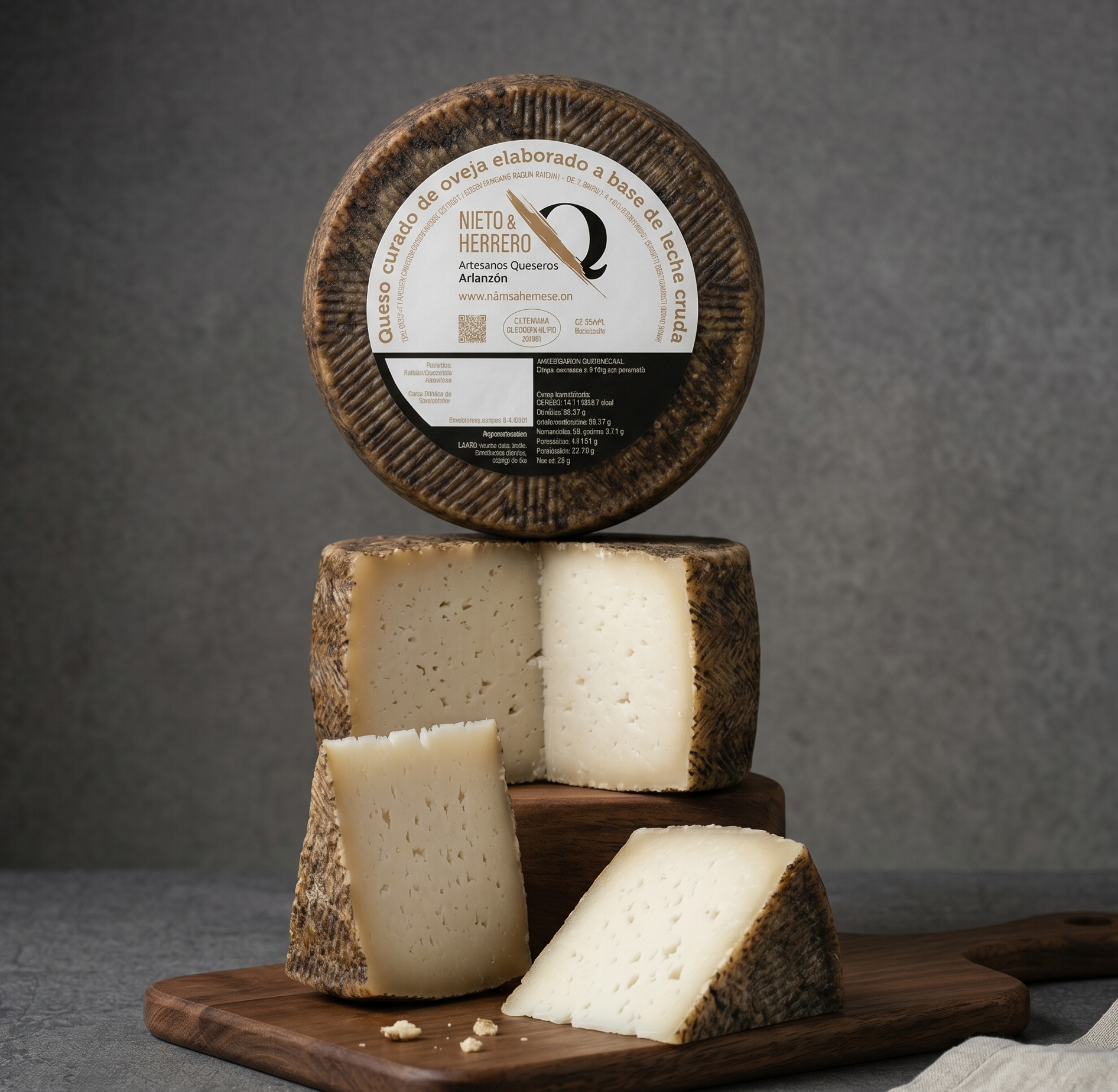 Queso artesano curado 875 gr. - Arlanzón