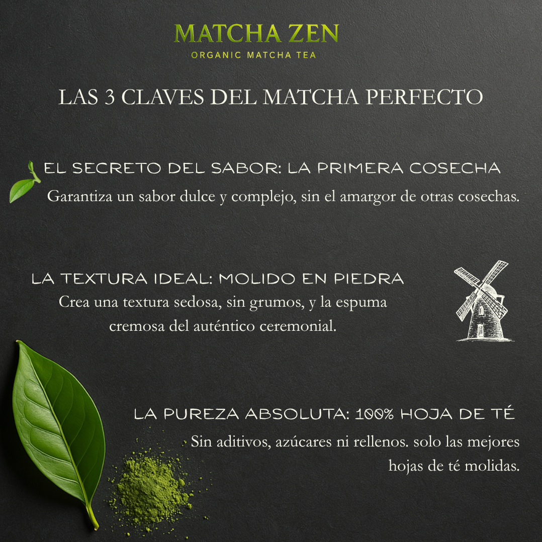 Té Matcha Ceremonial Ecológico 100 g | 1ª Cosecha | 1er Grado | Matcha Zen